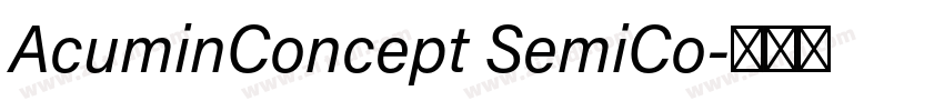 AcuminConcept SemiCo字体转换